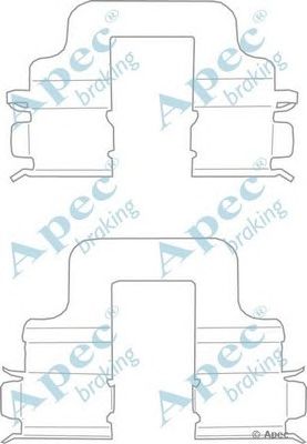 APEC BRAKING kit1118 -  Комплектующие, тормозные колодки